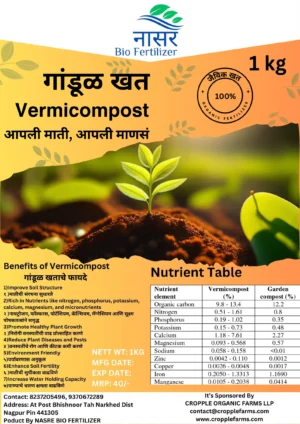 Vermicompost Nasre Biofertilizers 100% Organic Rich Nutrient Content Pack of 5 - Image 2