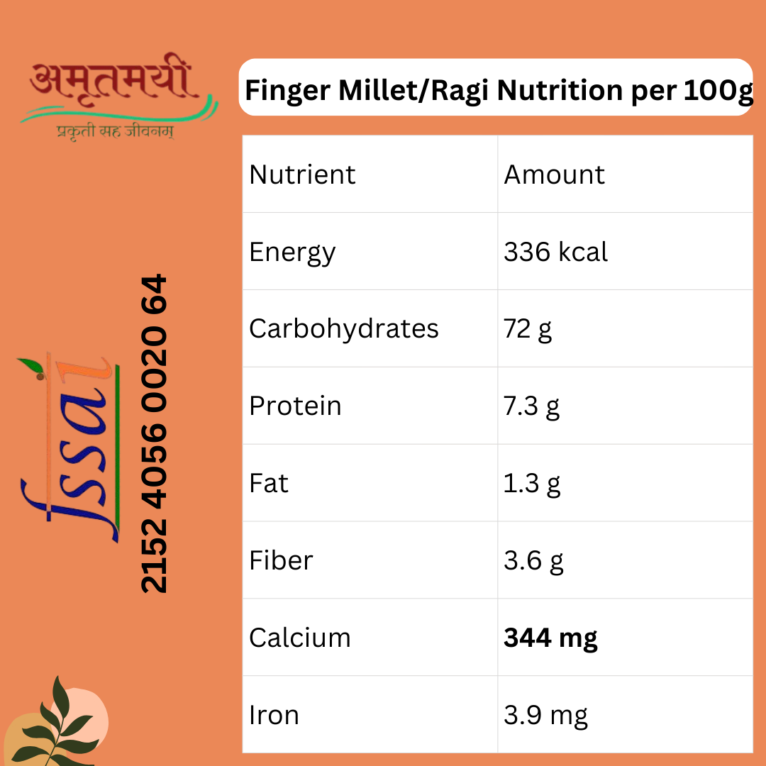 Amrutmayi Unpolished Finger Millets | 400 G | Ragi Millet | Nachani - Image 2