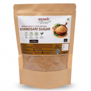 Amrutmayi Khandsari Sugar | Raw Sugar | Unrefined & Unprocessed Raw Sugar | Desi Khand | 400gm