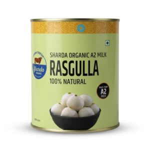 Sharda Organic A2 Milk Rasgulla | 100% Natural | Sweet | 1kg