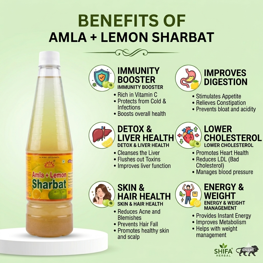 Dhanachal Amla plas Lemon Sharbat | 750ml - Image 3