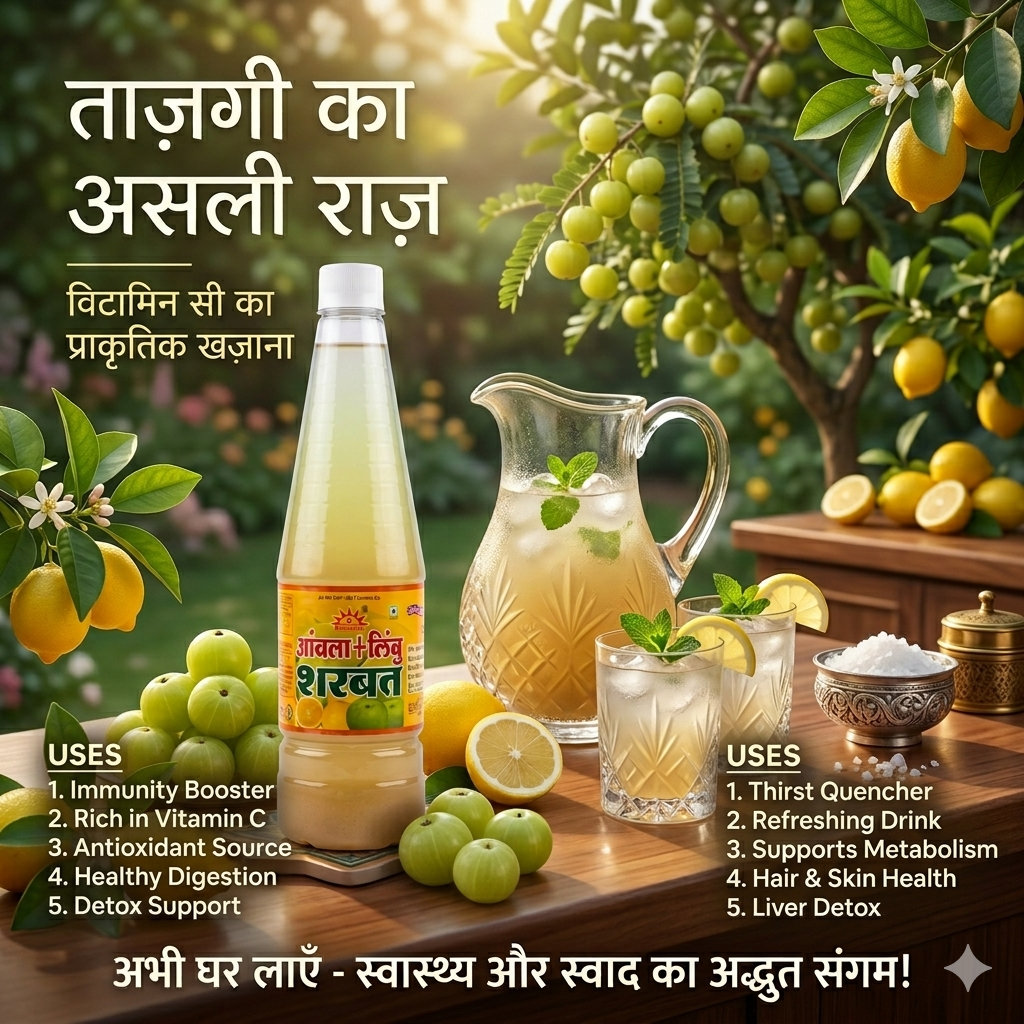 Dhanachal Amla plas Lemon Sharbat | 750ml - Image 4